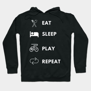 Eat sleep play repeat gamer lifecycle Hoodie